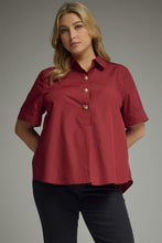 Load image into Gallery viewer, New Color! Toni Short Sleeve Top in Crimson