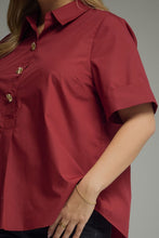 Load image into Gallery viewer, New Color! Toni Short Sleeve Top in Crimson