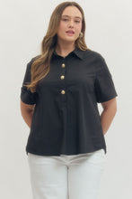 Load image into Gallery viewer, Toni Short Sleeve Black Top