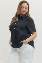 Load image into Gallery viewer, Toni Short Sleeve Black Top