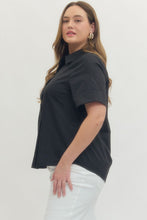 Load image into Gallery viewer, Toni Short Sleeve Black Top