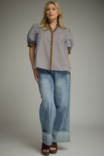 Load image into Gallery viewer, Landon Striped Puff Sleeve Top
