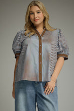 Load image into Gallery viewer, Landon Striped Puff Sleeve Top