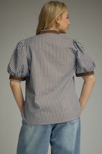 Load image into Gallery viewer, Landon Striped Puff Sleeve Top