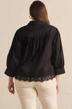Load image into Gallery viewer, Liza 3/4 Sleeve Black Lace Trim Top