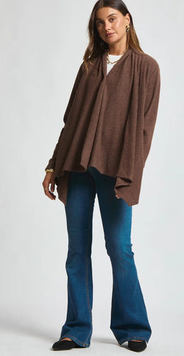 New Color! Carla Ribbed Wrap with Button Front