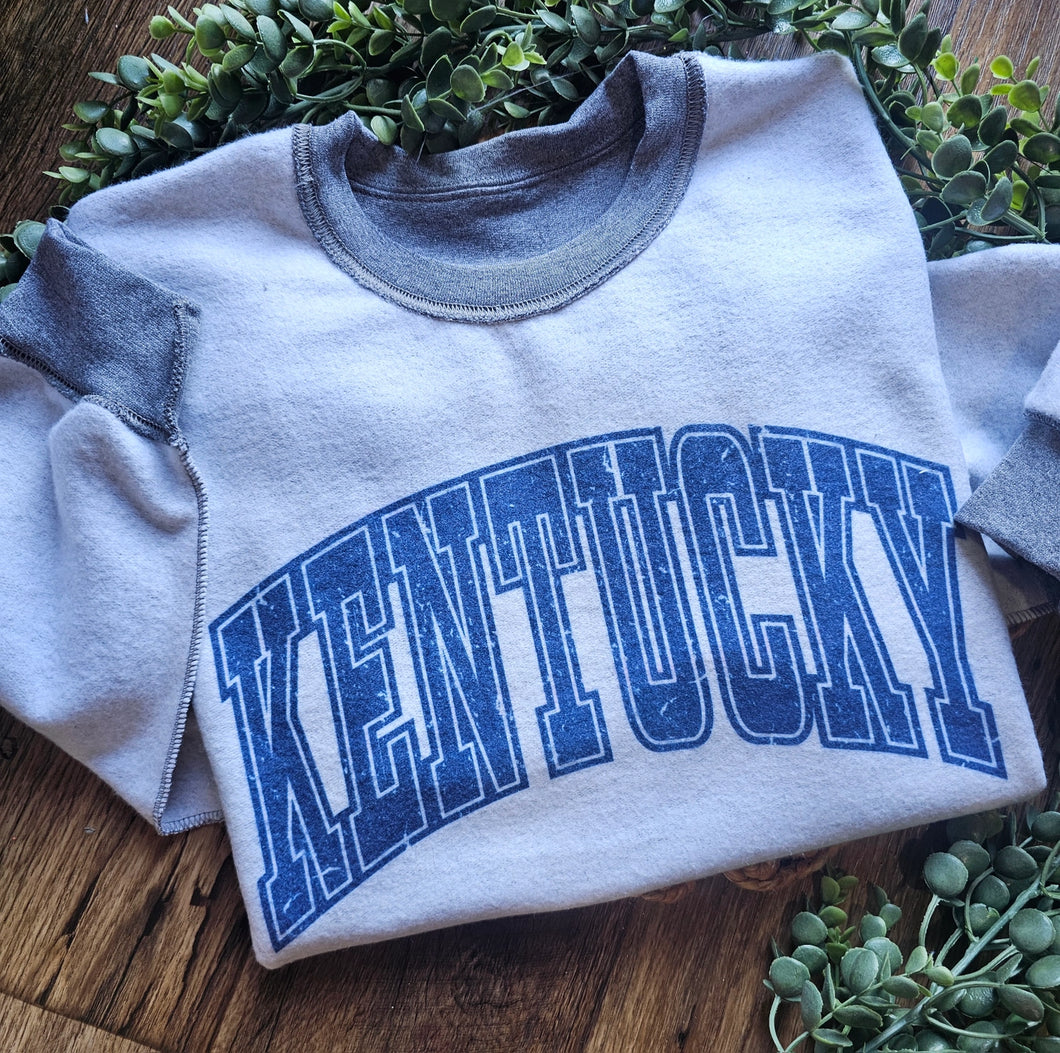 Reverse Distressed Kentucky Sweatshirt