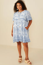 Load image into Gallery viewer, Restocked! Bethany Eyelet Button Down Scallop Hem Dress