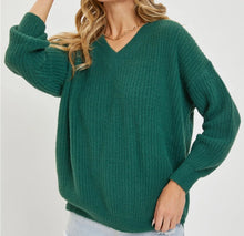 Load image into Gallery viewer, Alaina Ribbed V-Neck Sweater