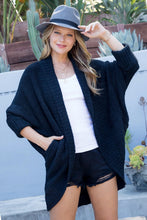 Load image into Gallery viewer, Peyton Cocoon Cardigan in Black