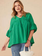 Load image into Gallery viewer, Toni V-Neck Puff Sleeve Top