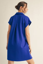 Load image into Gallery viewer, Caroline Collared Royal Blue Dress