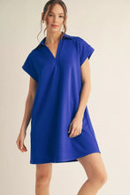 Load image into Gallery viewer, Caroline Collared Royal Blue Dress