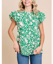 Load image into Gallery viewer, Holly Ruffle Sleeve Mock Neck Top