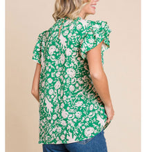 Load image into Gallery viewer, Holly Ruffle Sleeve Mock Neck Top