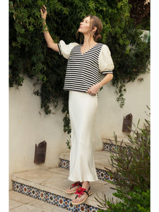 Rachel Striped V-Neck Top