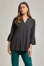 Load image into Gallery viewer, New Style! Black Bell Sleeve Lizzy Top