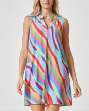 Load image into Gallery viewer, Mila Wrinkle Free Wavy Print Tank Dress