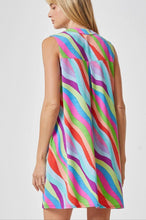 Load image into Gallery viewer, Mila Wrinkle Free Wavy Print Tank Dress