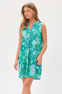 Restocked! Mila Wrinkle Free Tank Dress in Emerald