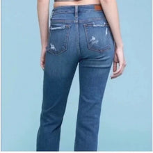 Load image into Gallery viewer, Preloved* Judy Blue Straight Fit Distressed Cuffed Jeans - 20W