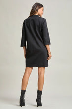 Load image into Gallery viewer, Billie Ponte Knit A-Line Dress in Black