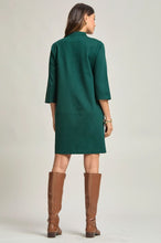 Load image into Gallery viewer, Billie Ponte Knit A-Line Dress in Emerald