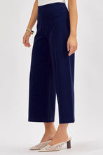 Load image into Gallery viewer, Ciara Wide Cropped Pants in Navy