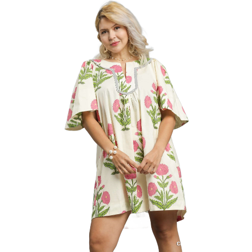 Marianne Cream Floral Tunic Dress