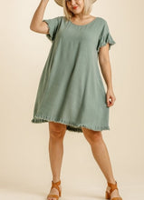 Load image into Gallery viewer, Saylor Linen Blend Ruffle Trim Dress (3 Colors)