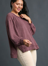 Load image into Gallery viewer, Restocked! Sophie Waffle Knit Balloon Sleeve Top