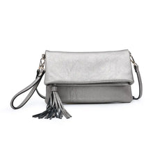 Load image into Gallery viewer, Austin Flap-over Tassel Crossbody Clutch (6 Colors)
