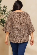 Load image into Gallery viewer, Meg Leopard Print Tiered Ruffle Sleeve Top