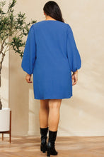 Load image into Gallery viewer, Maggie V-Neck Band Balloon Sleeve Dress