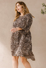Load image into Gallery viewer, Elizabeth Leopard Balloon Sleeve Babydoll dress