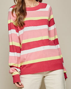 Meredith Multi-Colored Striped Sweater