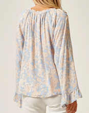 Load image into Gallery viewer, Sophia Floral Print Ruffle Sleeve Top