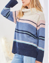 Load image into Gallery viewer, Nina Cowl Neck Striped Sweater