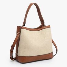 Load image into Gallery viewer, Megan Canvas Satchel w/ Braided Handle
