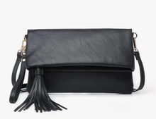 Load image into Gallery viewer, Austin Flap-over Tassel Crossbody Clutch (6 Colors)