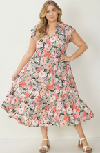 Load image into Gallery viewer, Gigi Floral V-Neck Tiered Midi