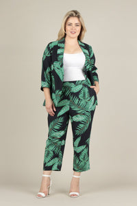 Zara 3/4 Sleeve Tropical Print Jacket