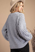 Load image into Gallery viewer, Langley V-Neck Fluffy Chenille Sweater