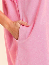 Load image into Gallery viewer, Renee Frayed Denim Dress in Pink